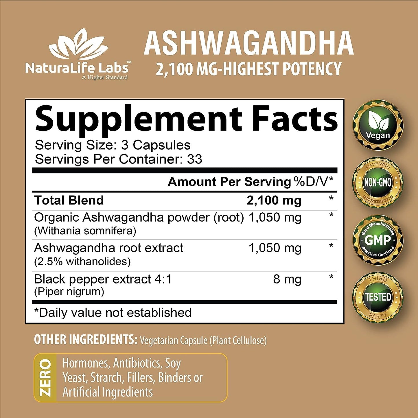 NaturaLife Labs Ashwagandha